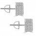 1.37 ct Round Cut Cubic Zirconia Stud Earrings in Screw Back
